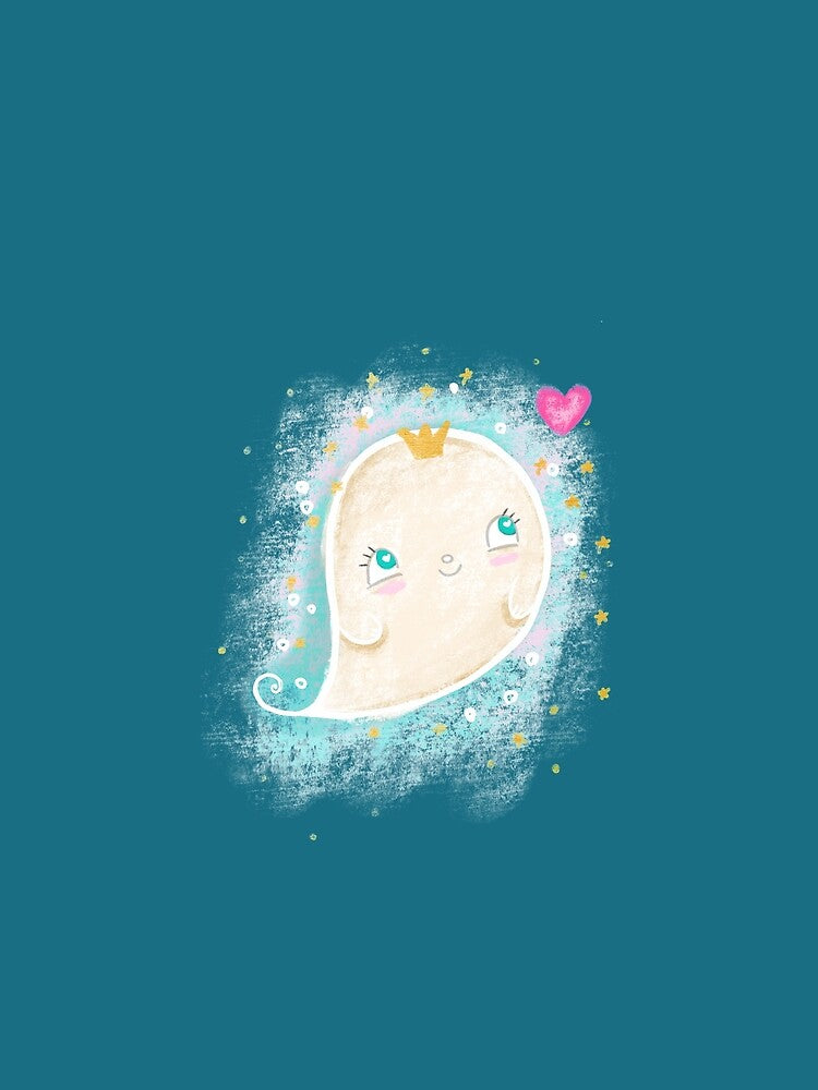 Cute ghost illustration - happy character design by joy-creativity