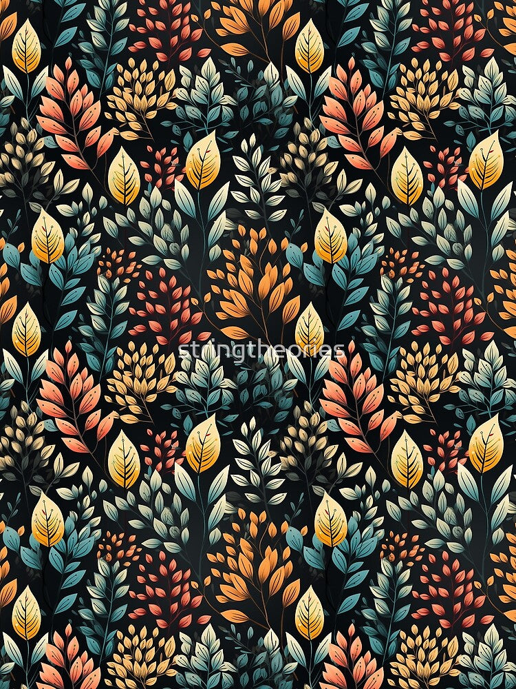 Cute Autumn Woodland Pattern by stringtheories