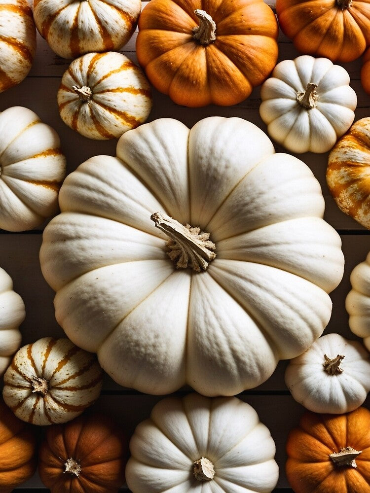 Assorted Pumpkins on Wooden Surface by sneidere9dace