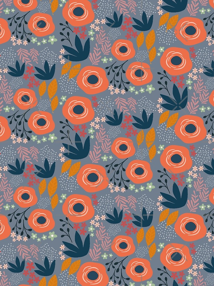 Abstract floral pattern II by AllPrintsAndArt