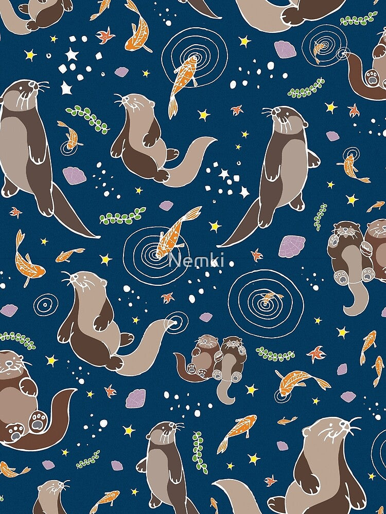 Sea Otters at Night by Nemki