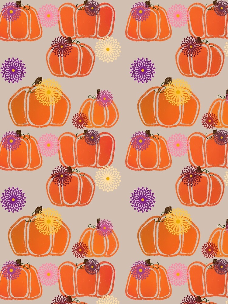Stenciled Pumpkins and Mums by JaygiesDesign