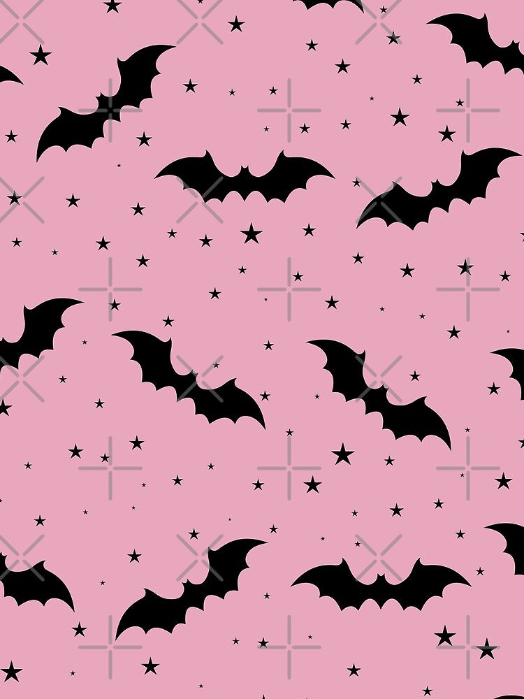 Pink Bats and Stars by SoulWolfArt