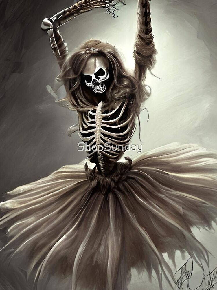 Gothic Dancing Ballet Skeleton by ShopSunday