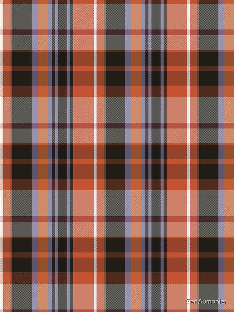 Autumn Aesthetic Conall 2 Hand Drawn Textured Plaid Pattern by GenAumonier