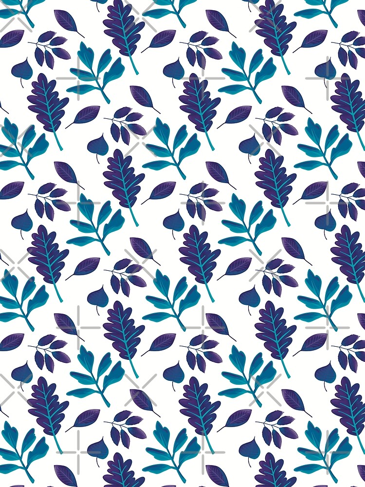 Teal autumn leaves by CraftyElf