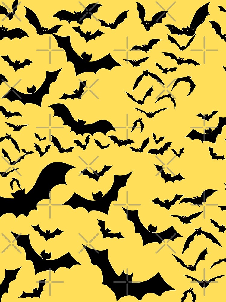 Bats on Yellow by iMEGinary-World