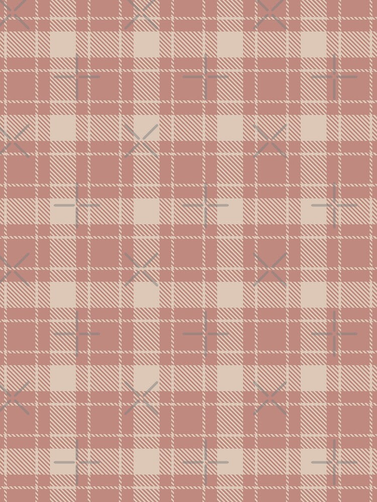 Pink and Beige Tartan Plaid by thelustrous