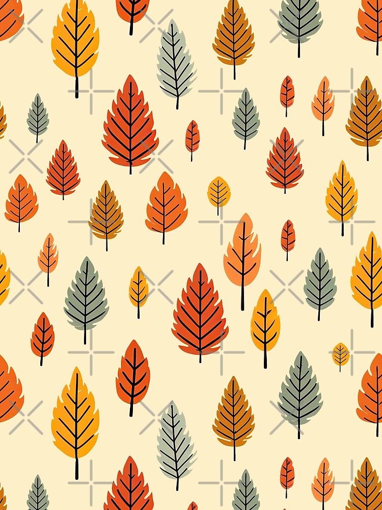 Watercolour Fall Leaves seamless Pattern, Autumn Pattern by DesignHouse07