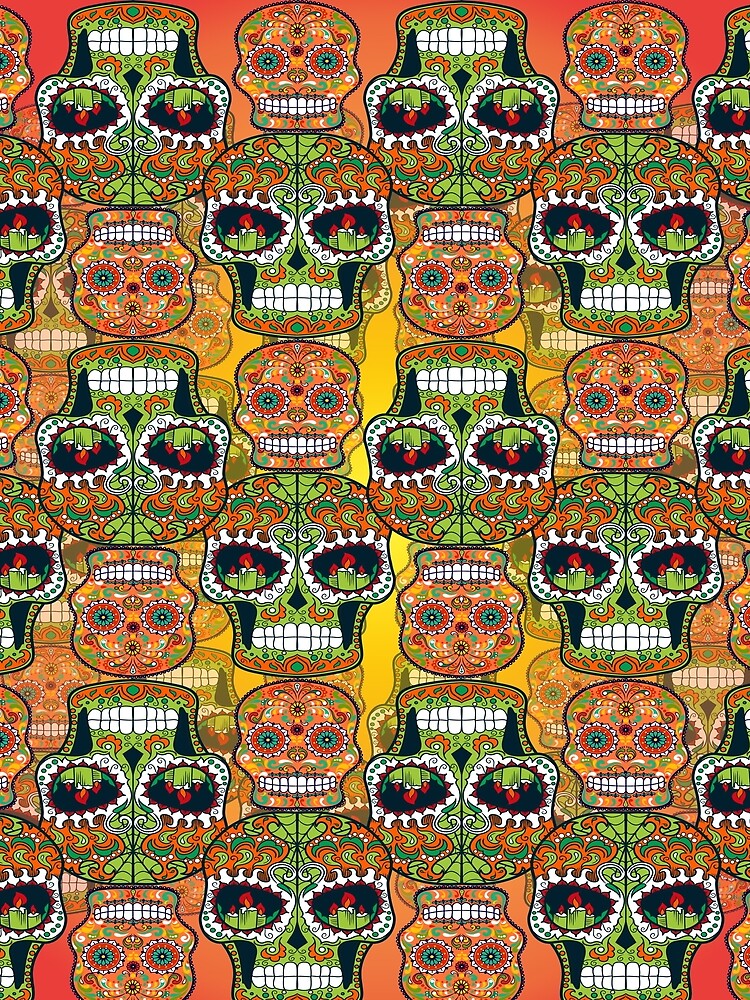 Sugar Skulls Pattern by creepyjoe