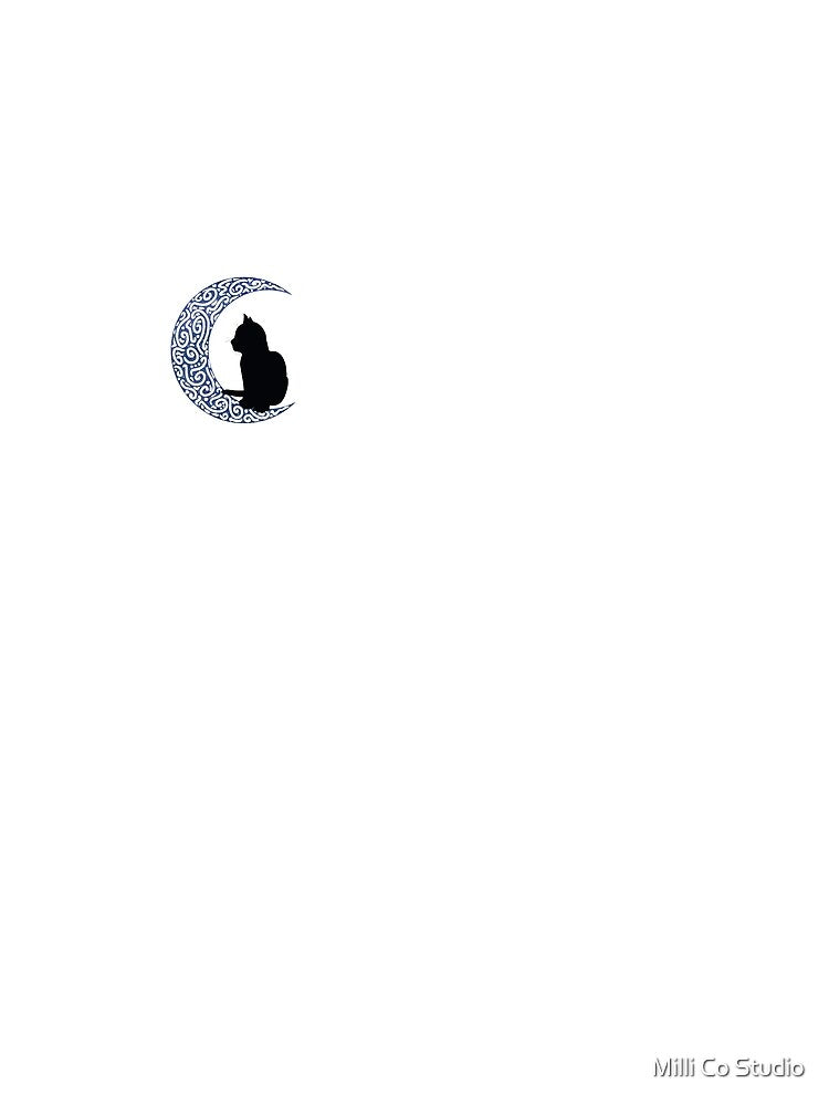 Moon and Cat by Milli Co Studio