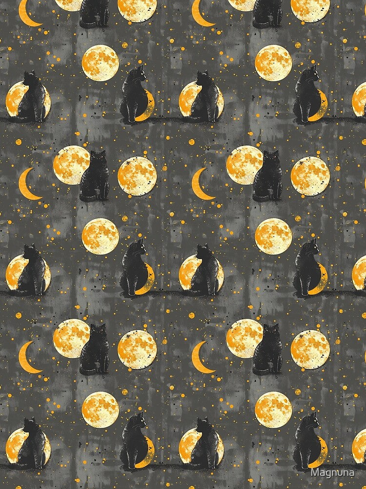 Black Cat and Moon 4 by Magnuna