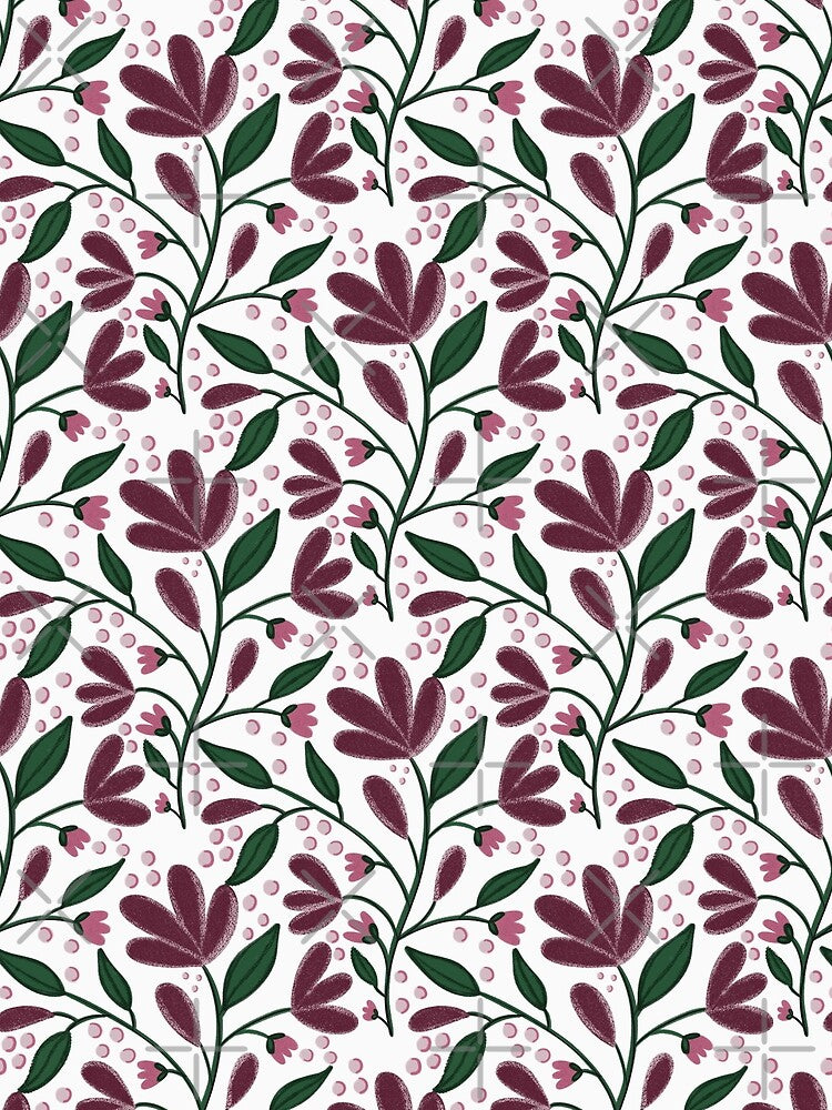Wine and Pink Floral by eaprice19