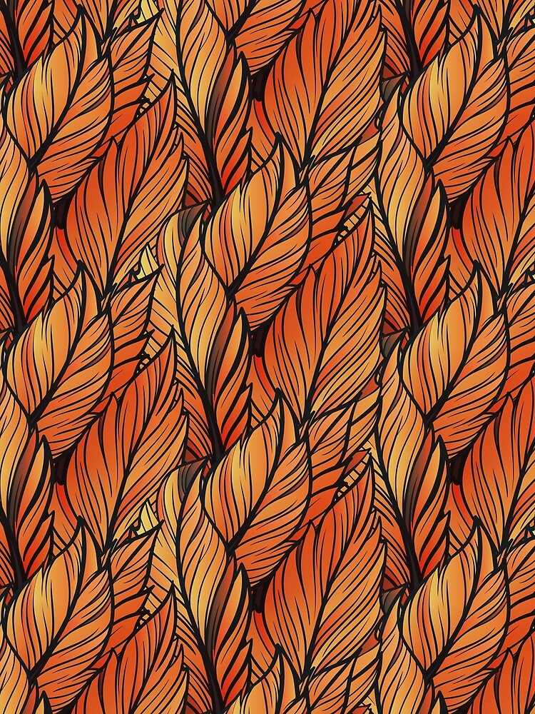 Fall Floral Autumn Leaves Seamless Pattern by solrevolver