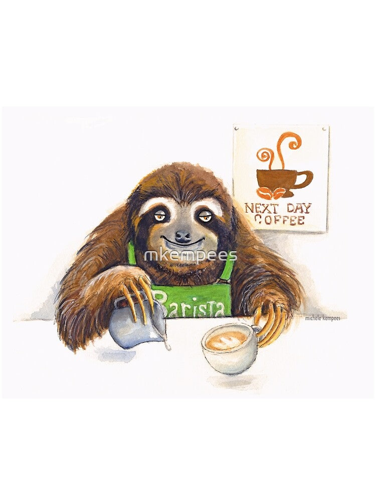Sloth barista by mkempees