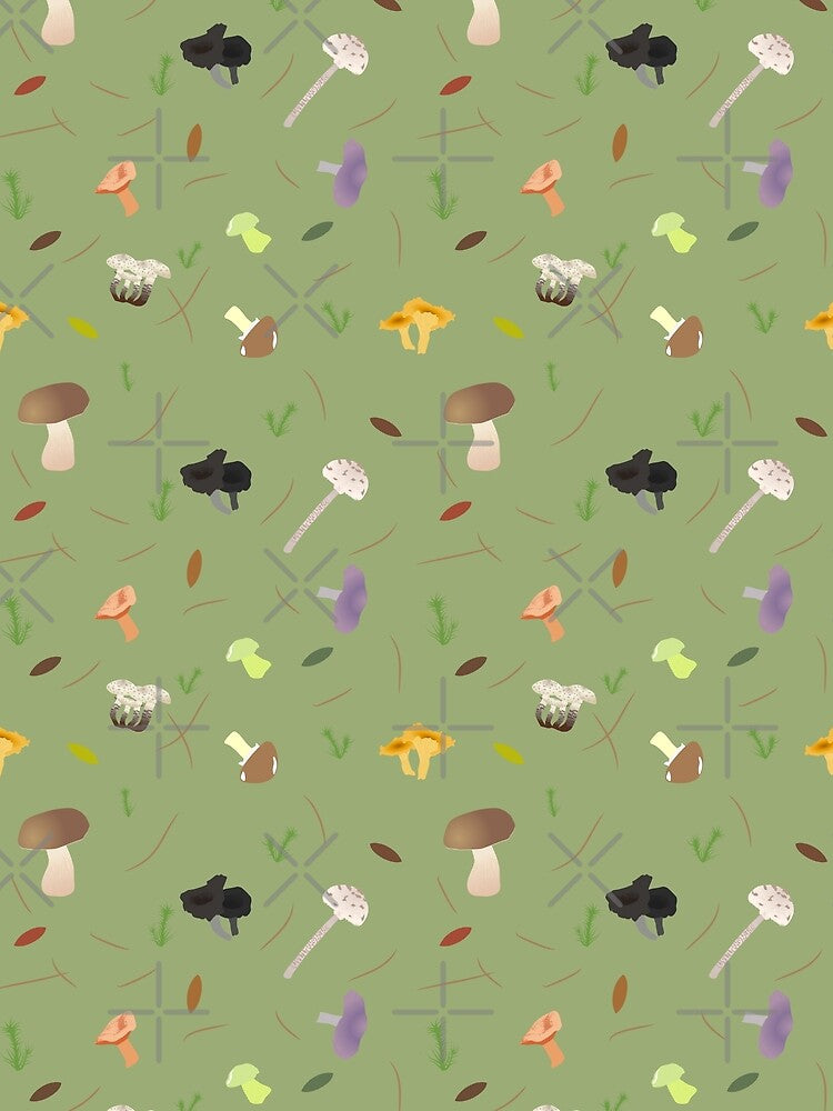 Mushrooms pattern by RedPoppyStudio