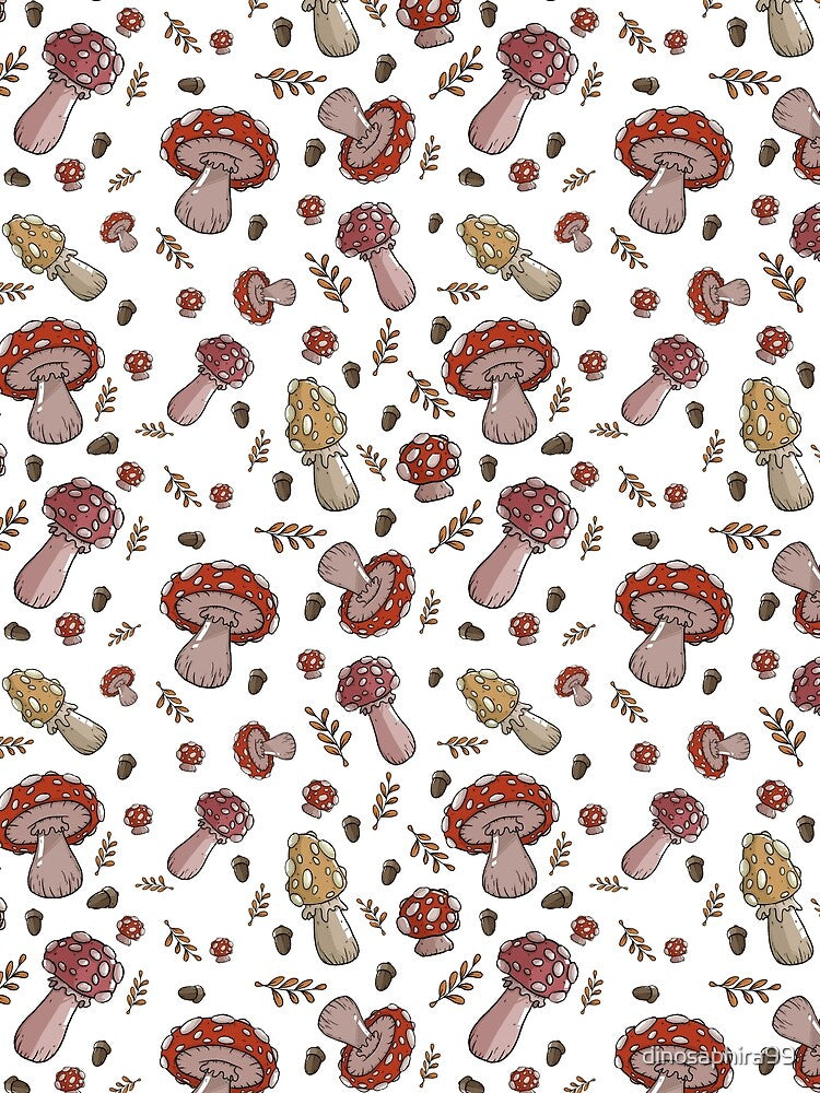 Amanita mushroom pattern by dinosaphira99