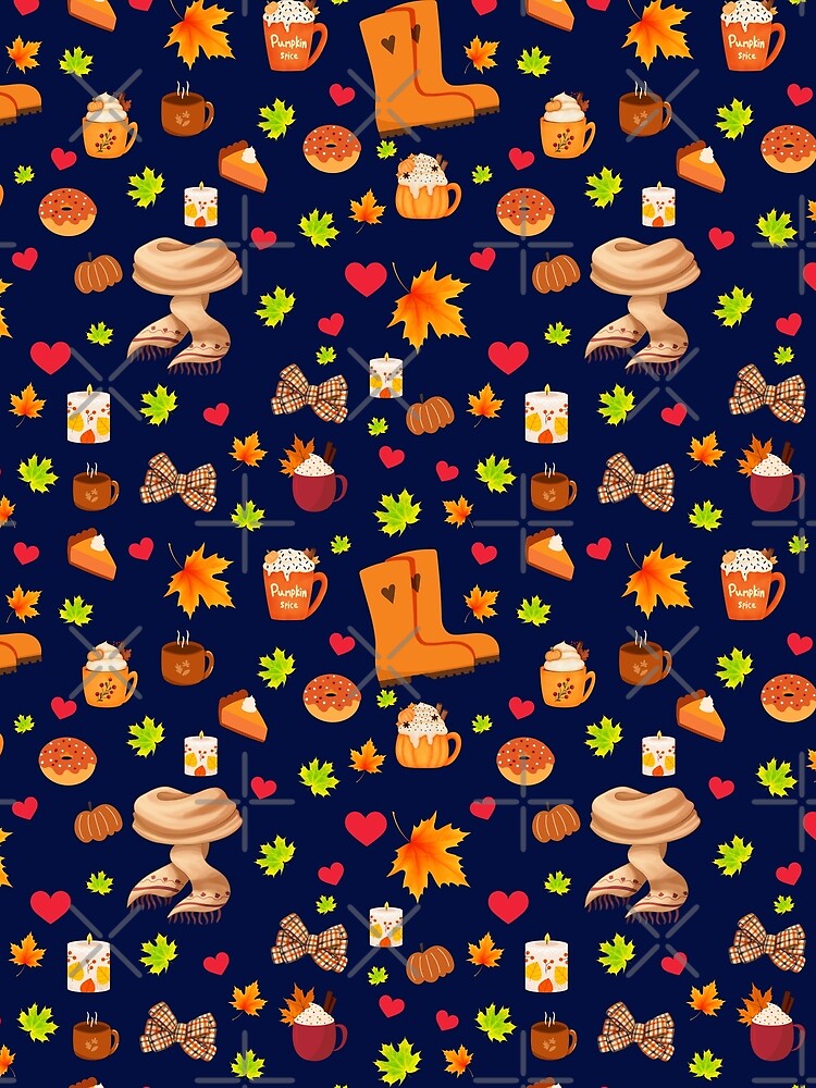 Fall Leaves / Fall Season / Cute Autumn / Seamless Pattern by DemureArtsy