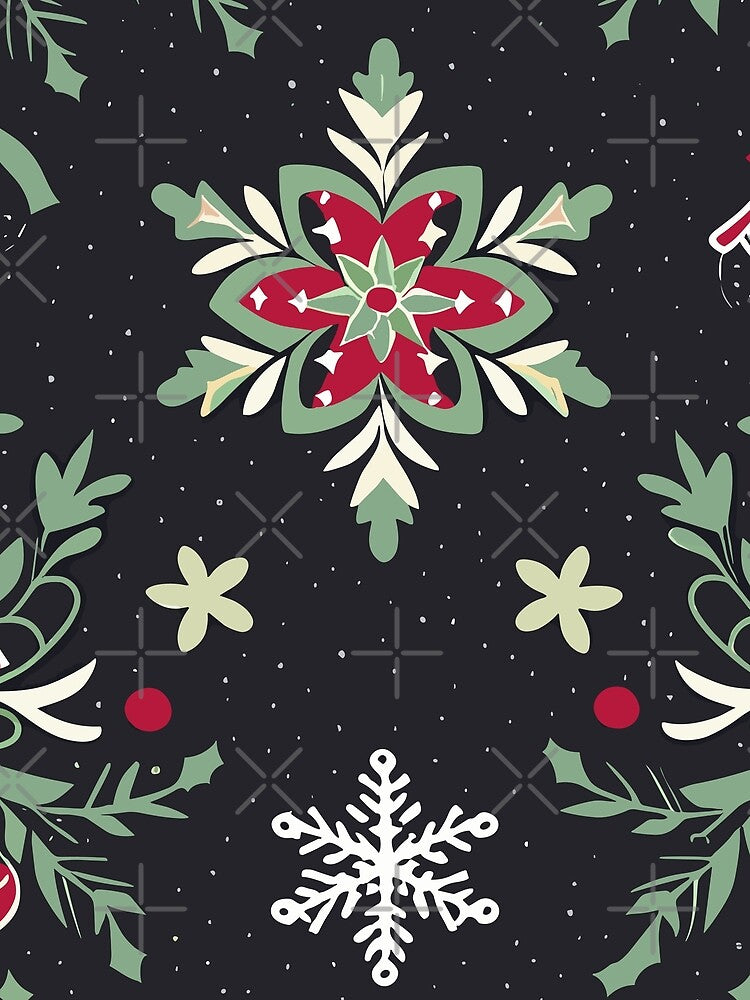 Christmas Snowflake Retro Pattern by SamJanner