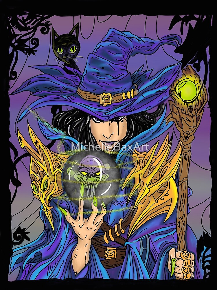 Fantasy Magician Warlock Wizard by MichelleBaxArt