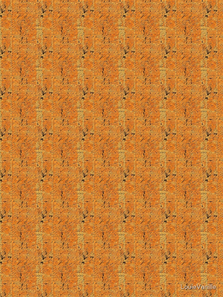 Vintage Distressed Orange Letters Halloween Pattern by LouieVanille