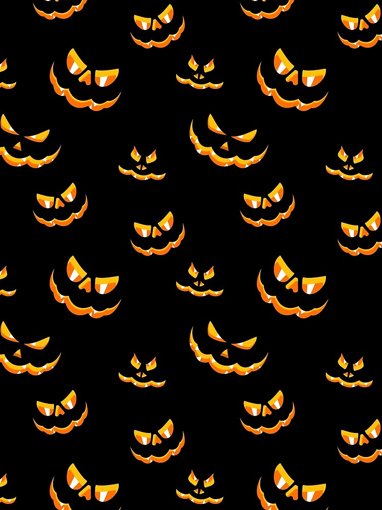Spooky Scary Pumpkin Halloween Face Pattern by siddeshpansare