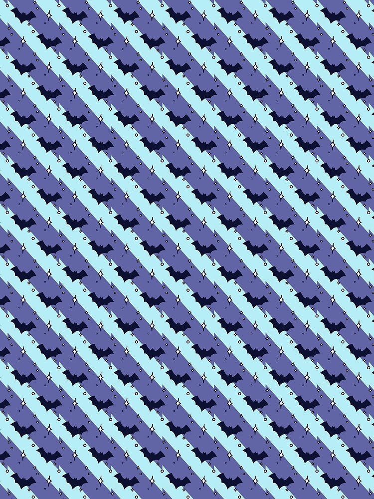 Icy Bat Stripes by PatternsaPlenty
