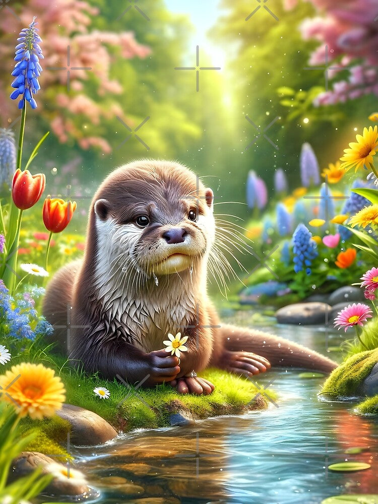 Enchanted Waters: The Otter's Garden Haven by digiscapeart