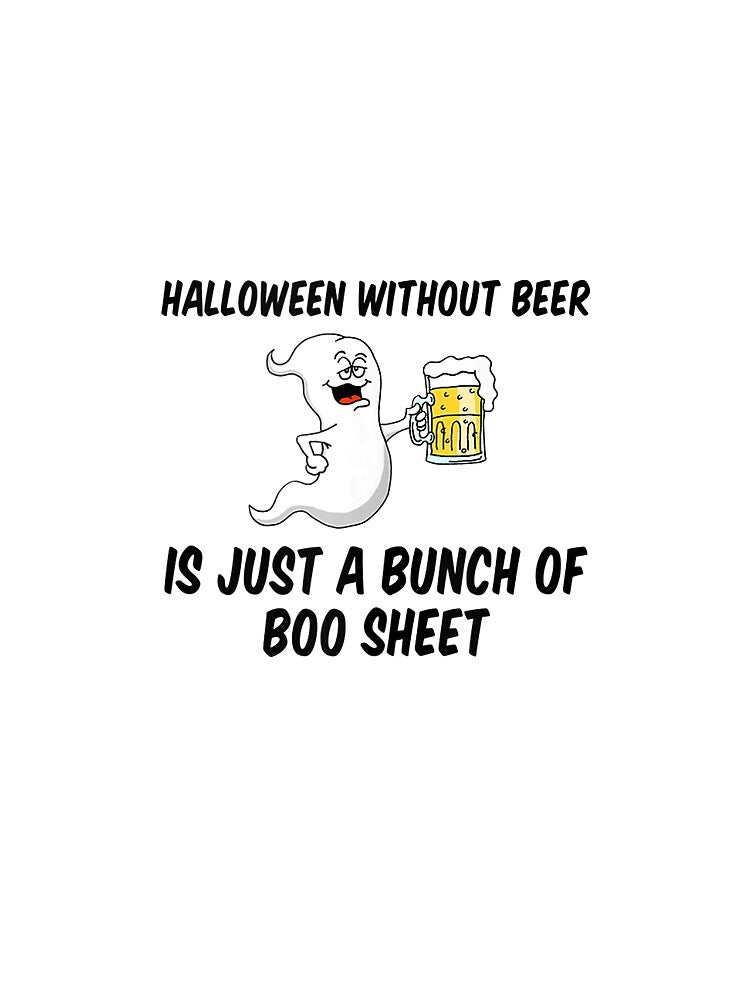 Halloween Without Beer Boo Sheet Funny Ghost Cartoon Tank Top by CadellShop