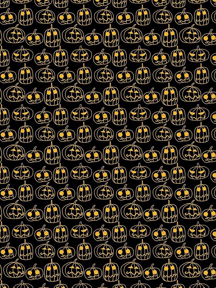 Spooky Scary Pumpkin Halloween Face Outline Pattern by siddeshpansare