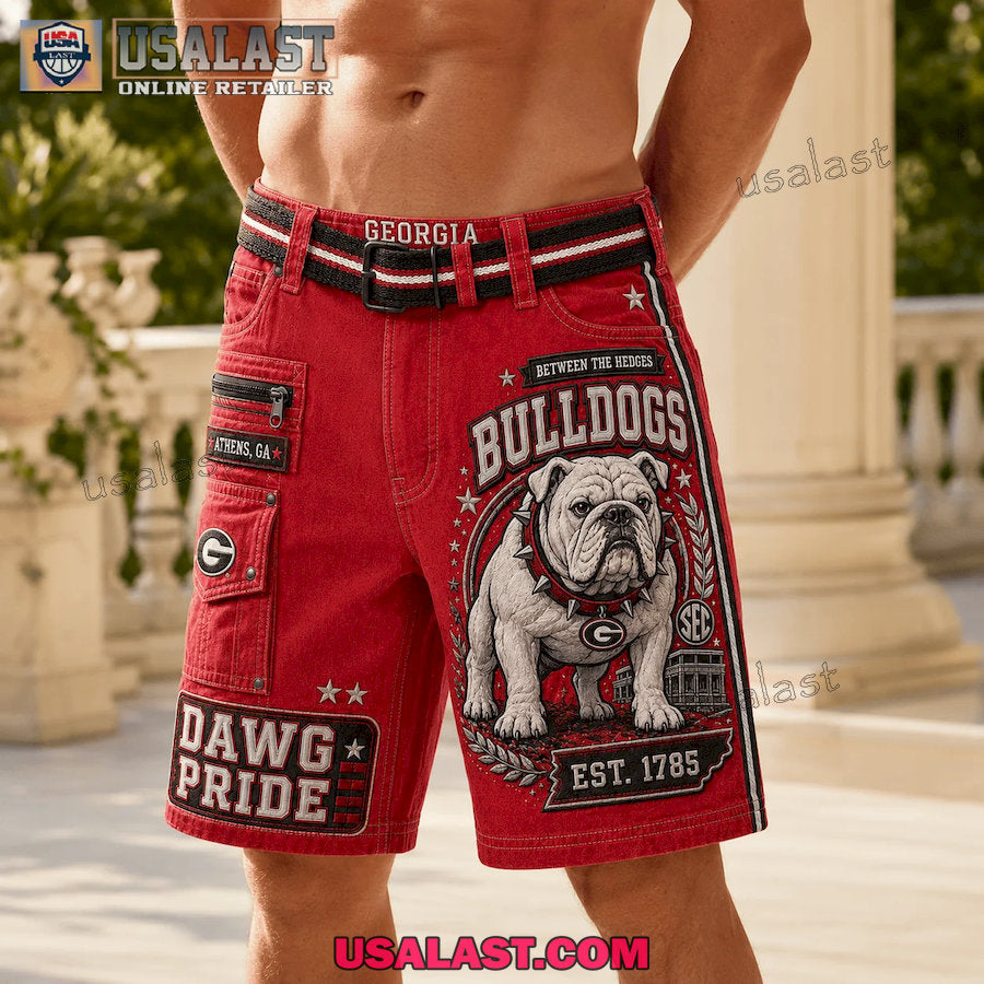 Georgia Bulldogs Dawg Pride Between The Hedges Men Cargo Short
