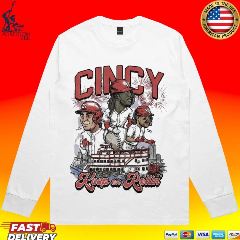 Keep On Rollin Cincinnati Baseball Unisex