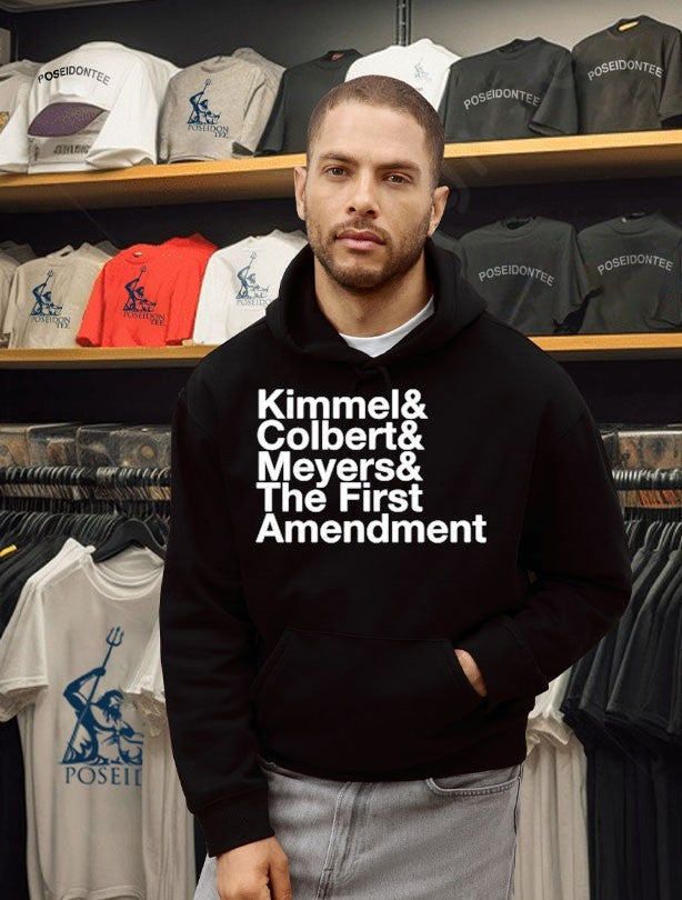 Late Night Kimmel And Colbert And Meyers And The First Amendment Unisex