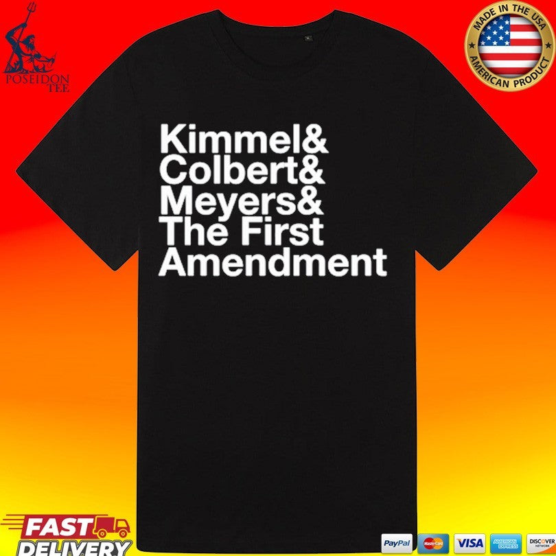 Late Night Kimmel And Colbert And Meyers And The First Amendment Unisex