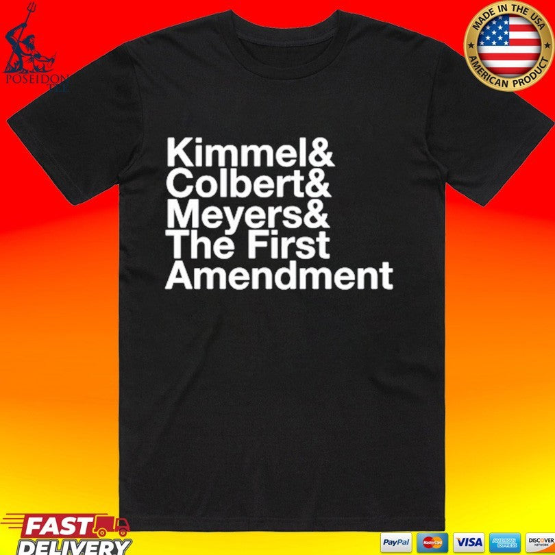 Late Night Kimmel And Colbert And Meyers And The First Amendment Unisex