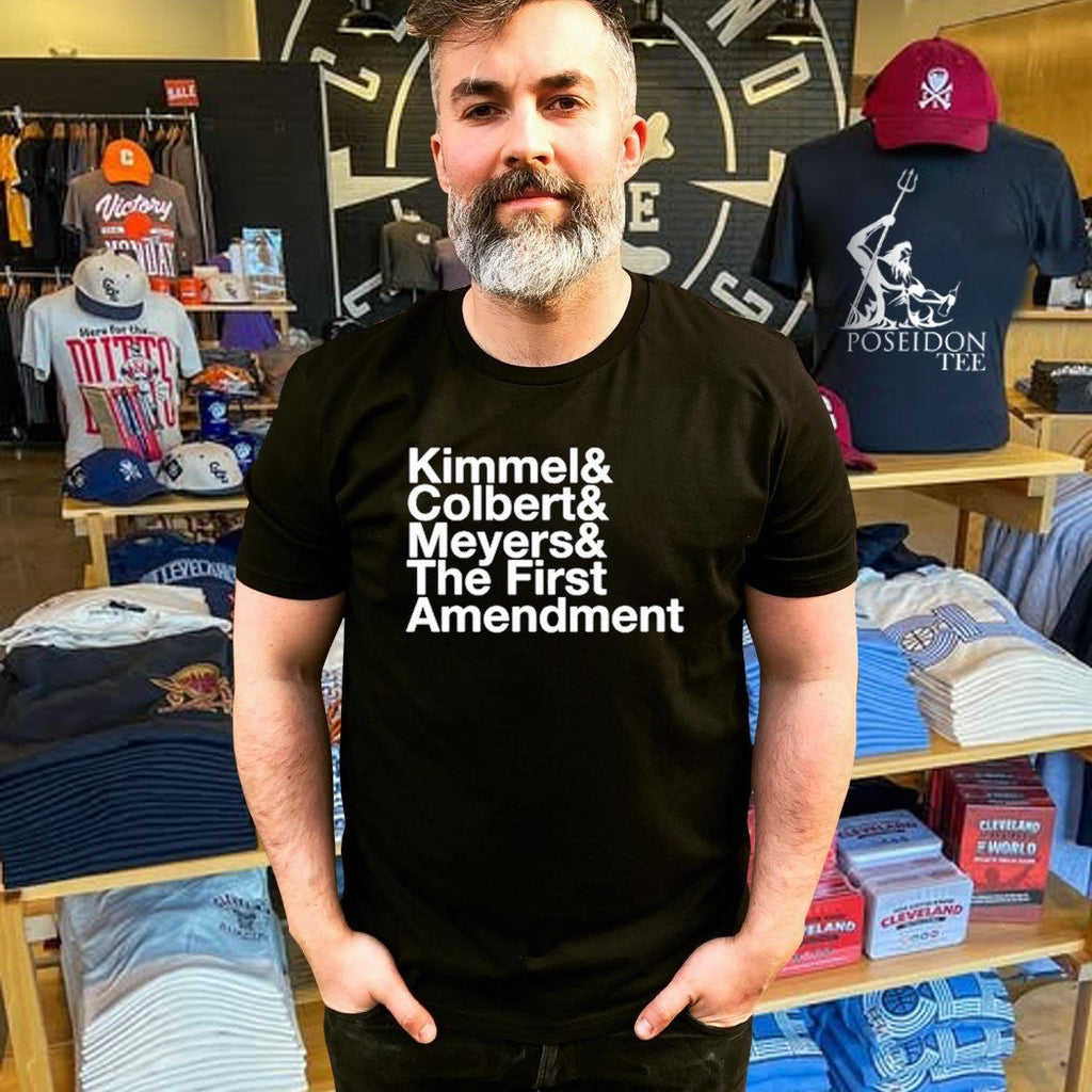 Late Night Kimmel And Colbert And Meyers And The First Amendment Unisex
