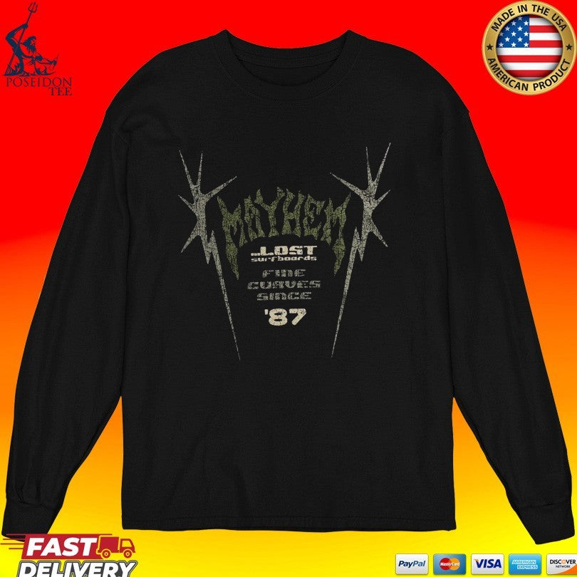 Lost Enterprises Mayhem Spikes Logo Boxy Unisex