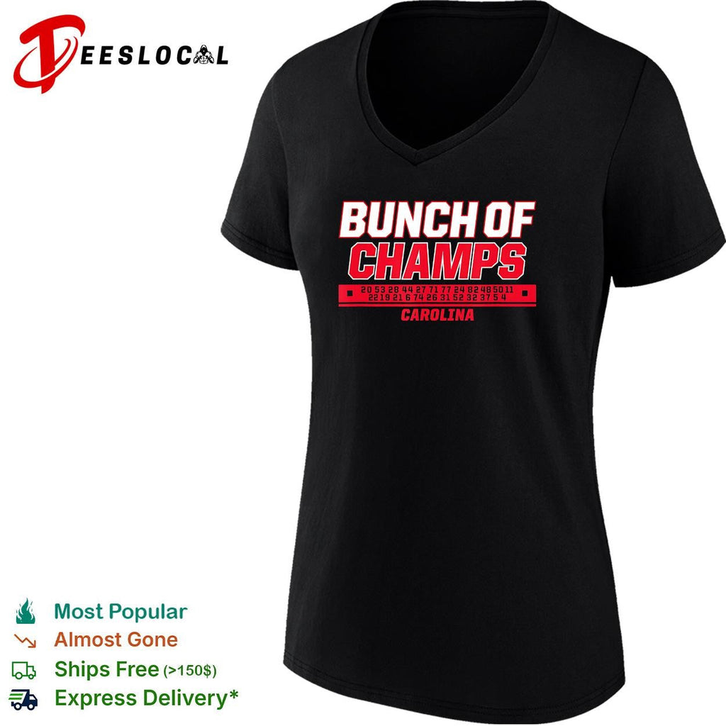Bunch of champs roster numbers Carolina Hurricanes hockey graphic shirt Unisex