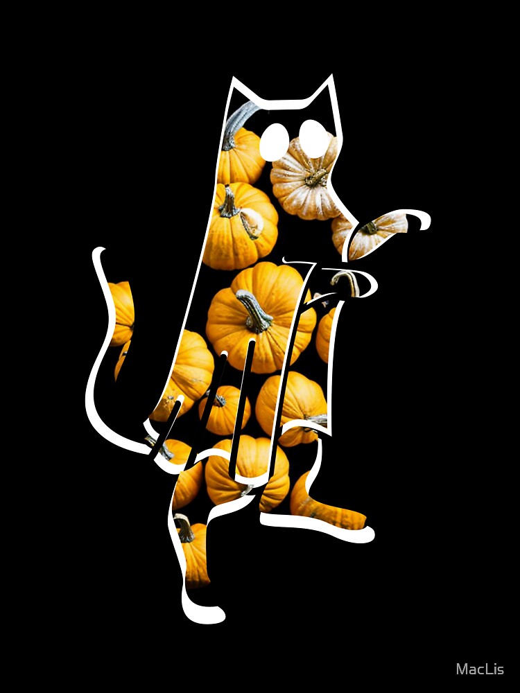 pumpkin ghost cat by MacLis