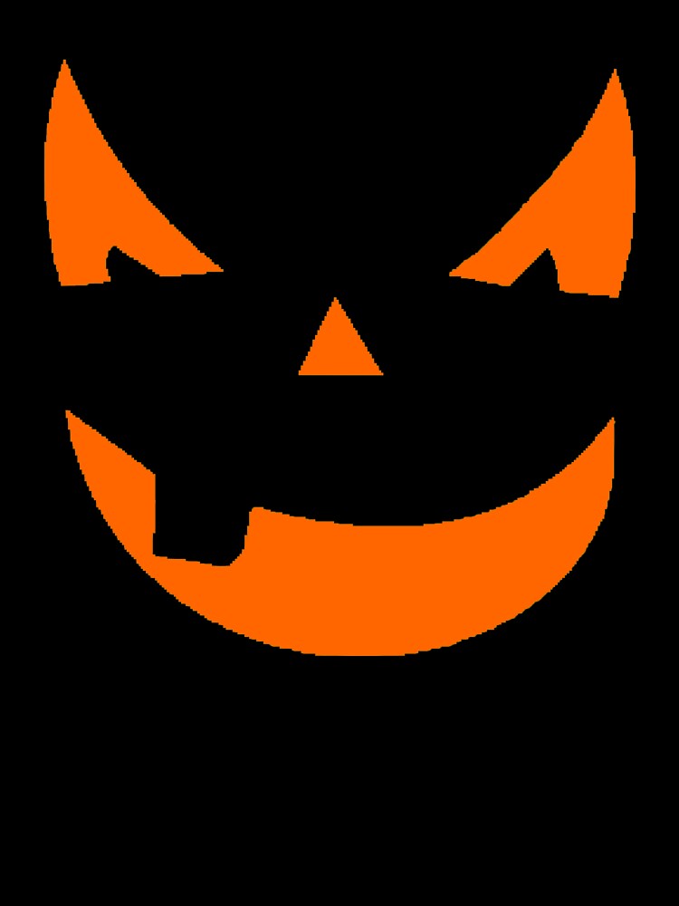 Spooky Orange Halloween Pumpkin Face by JCWardrobe