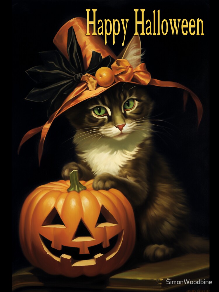 Halloween Cat Design 3 by SimonWoodbine