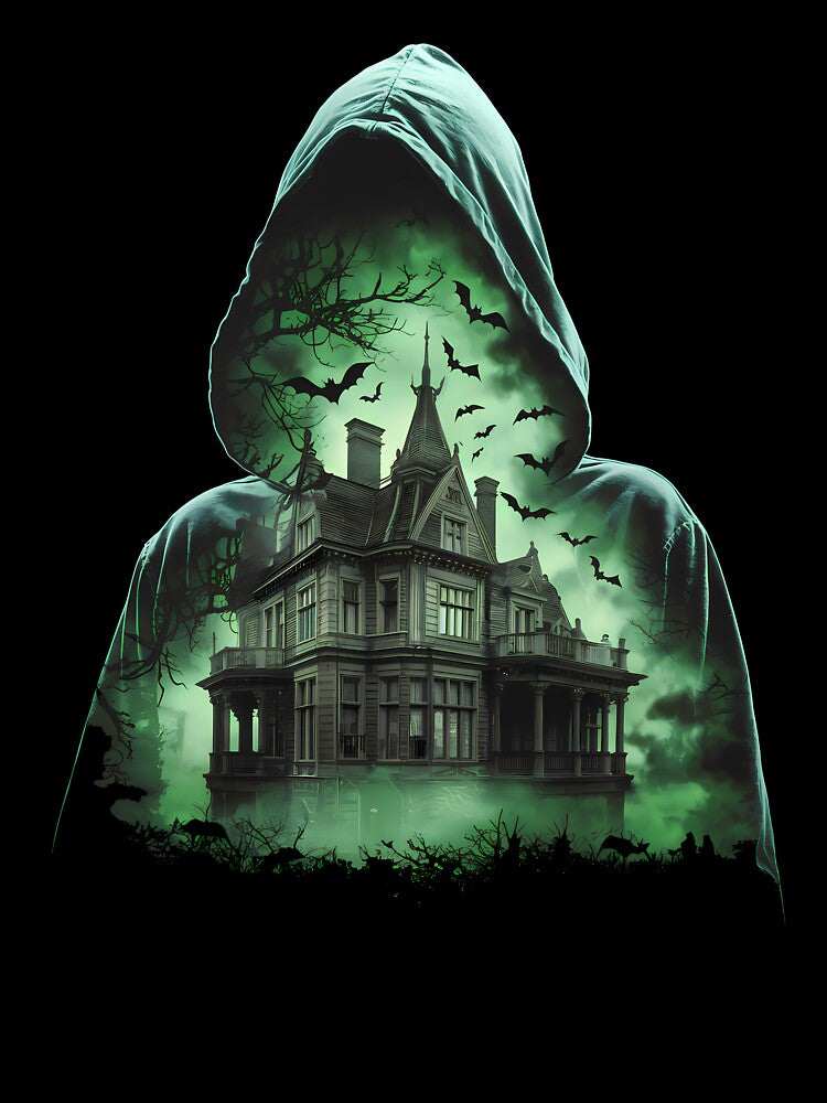 Haunted House Halloween by Funny Vintage Stickers And T-Shirts