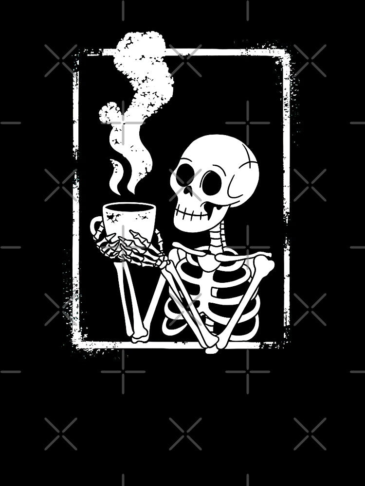 Coffee Break Cute Skeleton Halloween by Metin Ozer