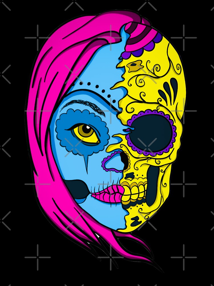 Sugar skull with girl by TheSkullArmy