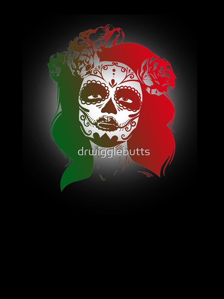 Beautiful Female Sugar Skull Shirt by drwigglebutts