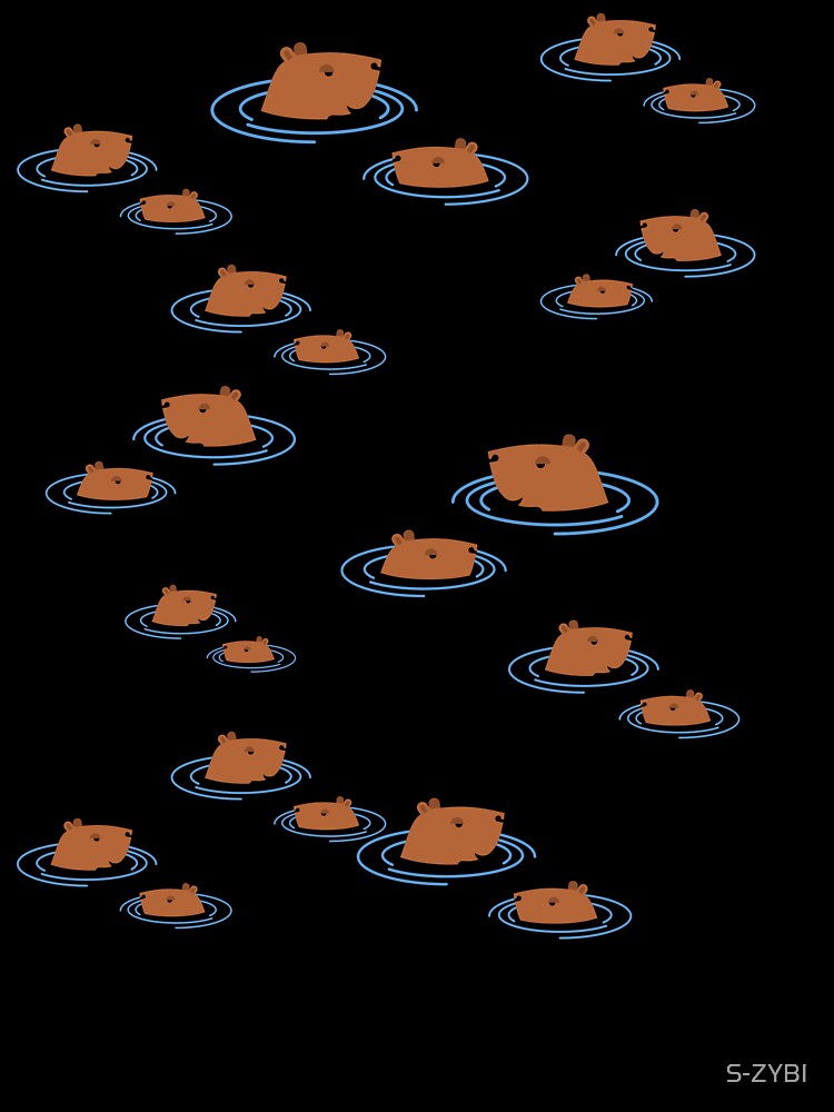 sticker Capybara with orange by S-ZYBI