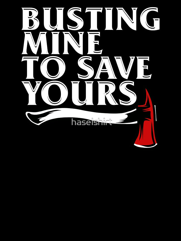 Firefighter Busting Mine To Save Firemen Gift by haselshirt