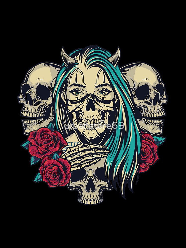 Skulls with Roses by urbanstore69