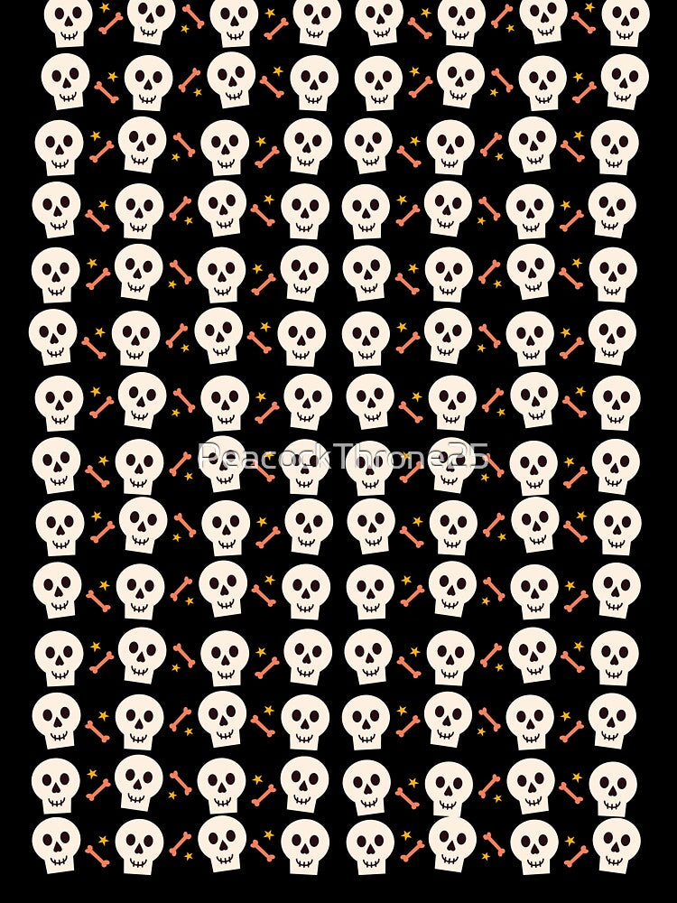 Cute spooky skull and bone pattern by PeacockThrone25
