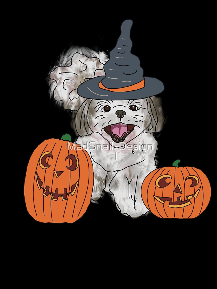 Halloween dog, Shih tzu, halloween pumpkin by MadSnail-Design